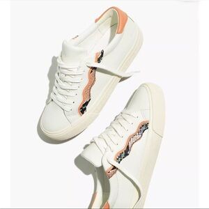 Madewell Low-Top Sneakers in Snake Embossed Leather